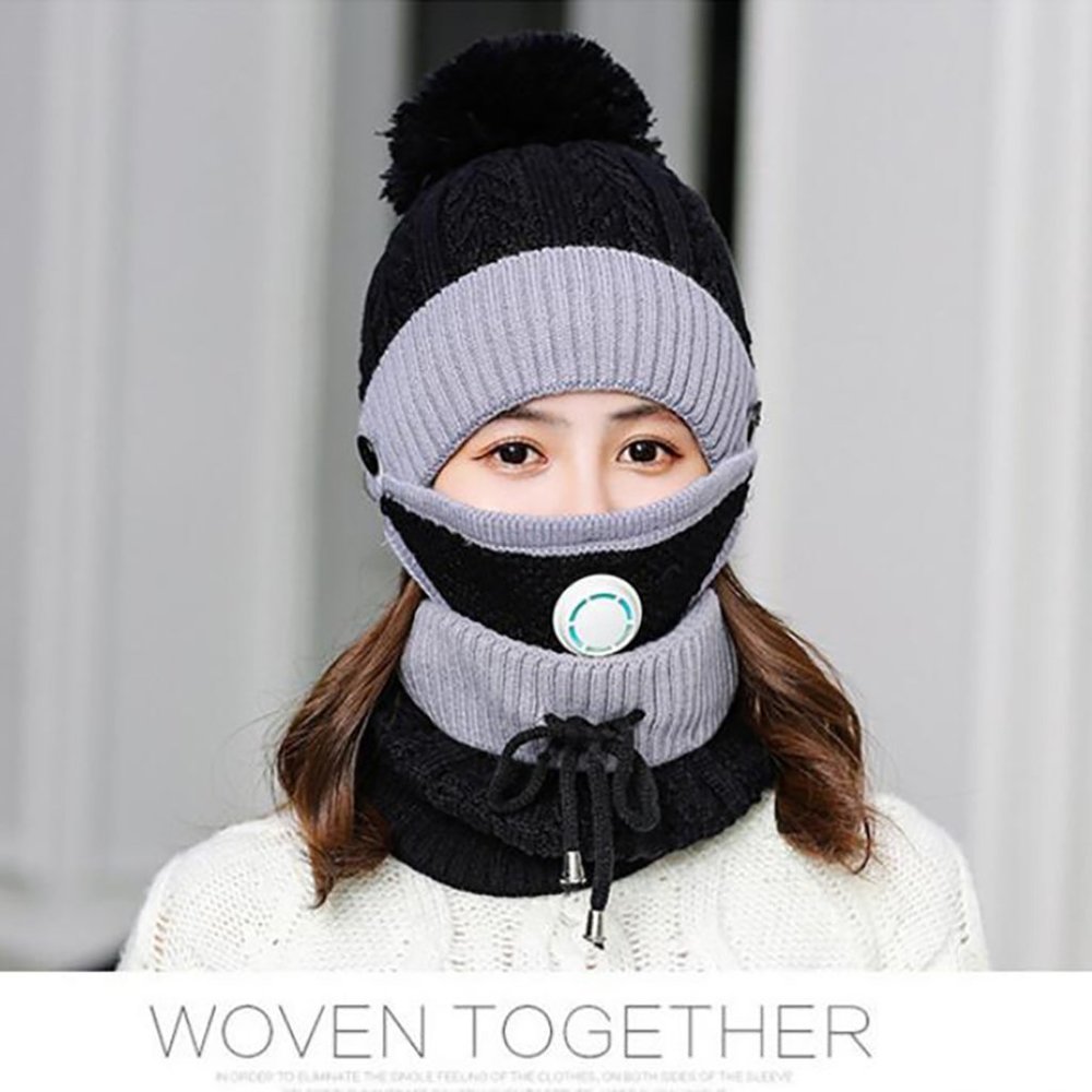 Women‘s Fleece Lined Beanie Winter Knit Ear Flaps